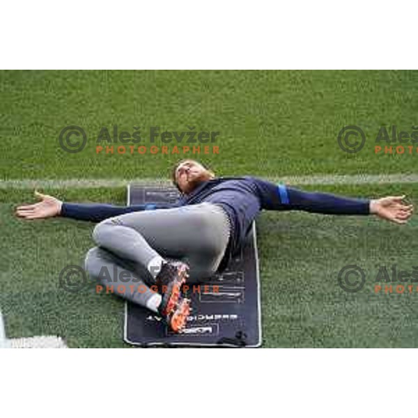 Jan Oblak, captain of Slovenia Football team during practice session before first match in UEFA Nations League in Ljubljana, Slovenia on September 2, 2020