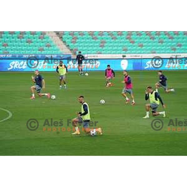 during practice session before first match in UEFA Nations League in Ljubljana, Slovenia on September 2, 2020