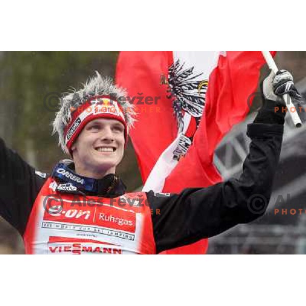 Thomas Morgenstern (AUT) at prize giving ceremony for overall World Cup winner in season 2007-2008. Planica, Slovenia 16.3.2008. Photo by Ales Fevzer 