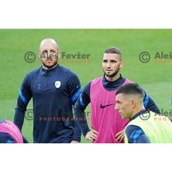 Nino Kouter of Slovenia Football team during practice session before first match in UEFA Nations League in Ljubljana, Slovenia on September 2, 2020
