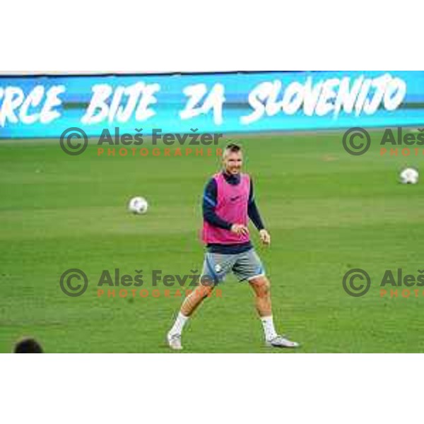 Jasmin Kuritc of Slovenia Football team during practice session before first match in UEFA Nations League in Ljubljana, Slovenia on September 2, 2020