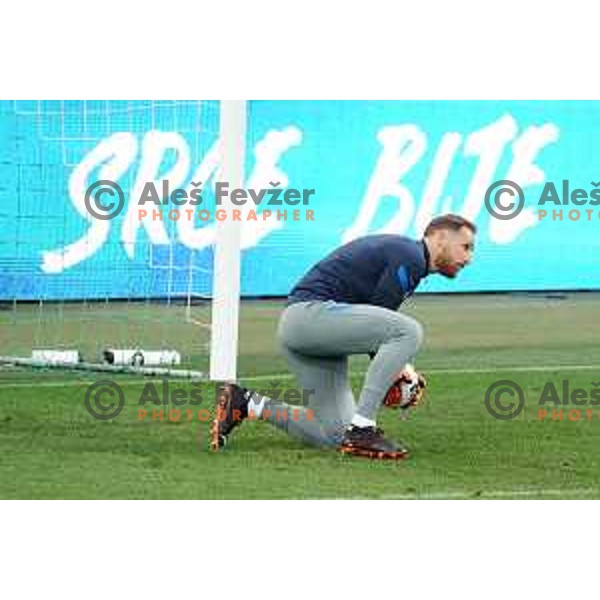 Jan Oblak of Slovenia Football team during practice session before first match in UEFA Nations League in Ljubljana, Slovenia on September 2, 2020