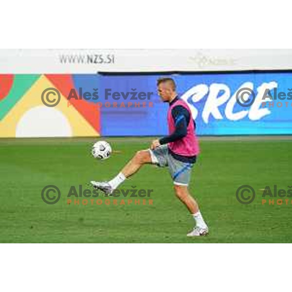 Jasmin Kuritc of Slovenia Football team during practice session before first match in UEFA Nations League in Ljubljana, Slovenia on September 2, 2020