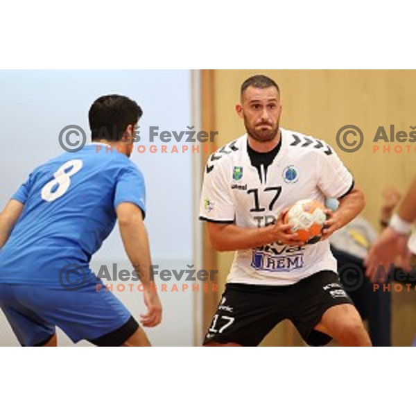 Action during handball match between Trimo Trebnje (SLO) and Club de Futbol OS (POR) in EHF European League in Trebnje, Slovenia on September 5, 2020,