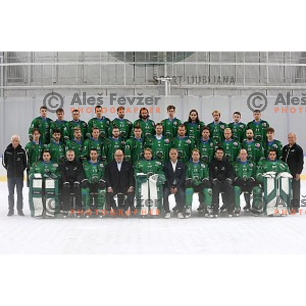 Member of HK SZ Olimpija ice-hockey team for 2020-2021 season in Hala Tivoli, Ljubljana, Slovenia on September 7, 2020