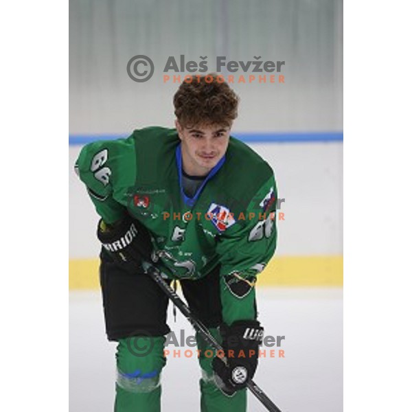 Member of HK SZ Olimpija ice-hockey team for 2020-2021 season in Hala Tivoli, Ljubljana, Slovenia on September 7, 2020