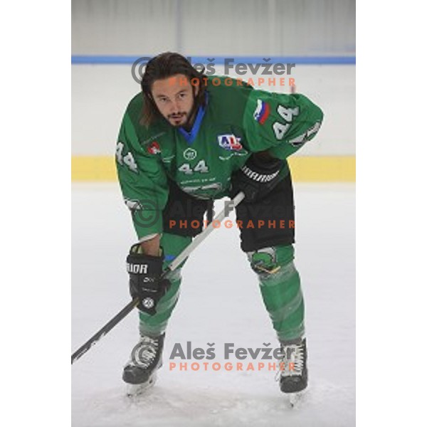 Member of HK SZ Olimpija ice-hockey team for 2020-2021 season in Hala Tivoli, Ljubljana, Slovenia on September 7, 2020