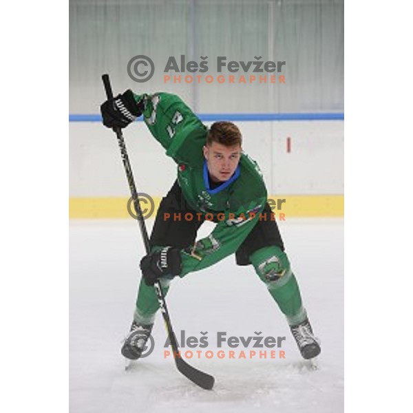 Member of HK SZ Olimpija ice-hockey team for 2020-2021 season in Hala Tivoli, Ljubljana, Slovenia on September 7, 2020