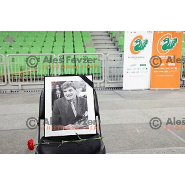 Picture of Smiljan Steiner at friendly basketball match between Cedevita Olimpija and Bayern in SRC Stozice, Ljubljana, Slovenia on September 9, 2020