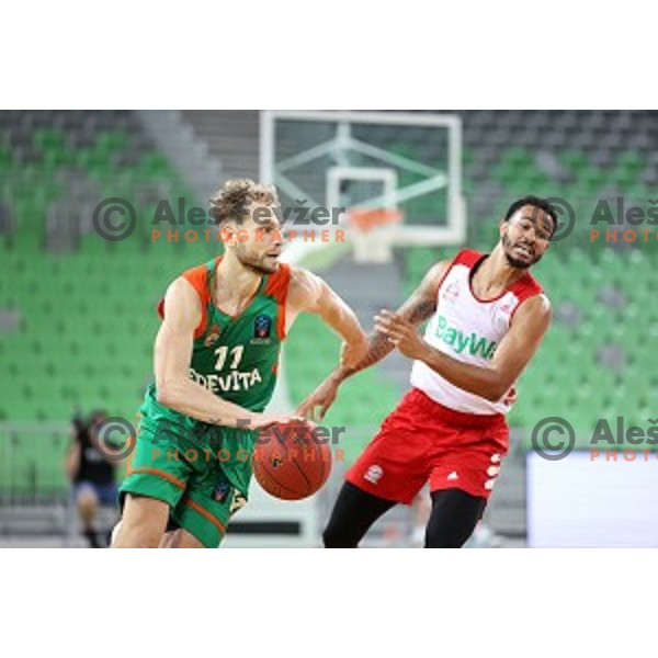 Jaka Blazic in action during friendly basketball match between Cedevita Olimpija and Bayern in SRC Stozice, Ljubljana, Slovenia on September 9, 2020