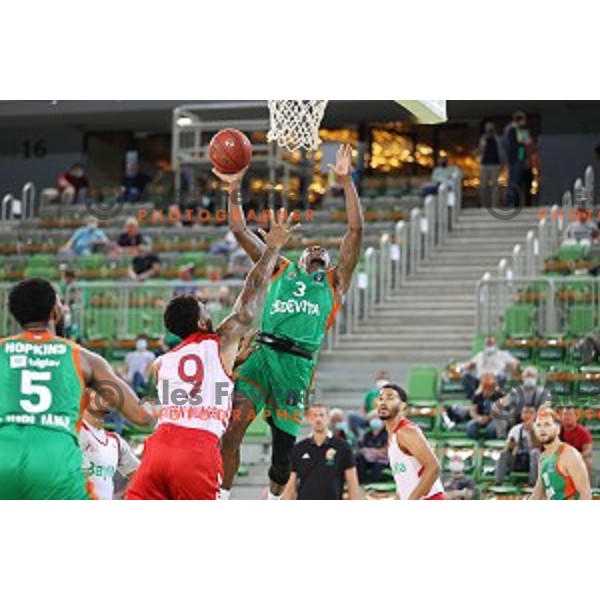 Kendrick Perry in action during friendly basketball match between Cedevita Olimpija and Bayern in SRC Stozice, Ljubljana, Slovenia on September 9, 2020