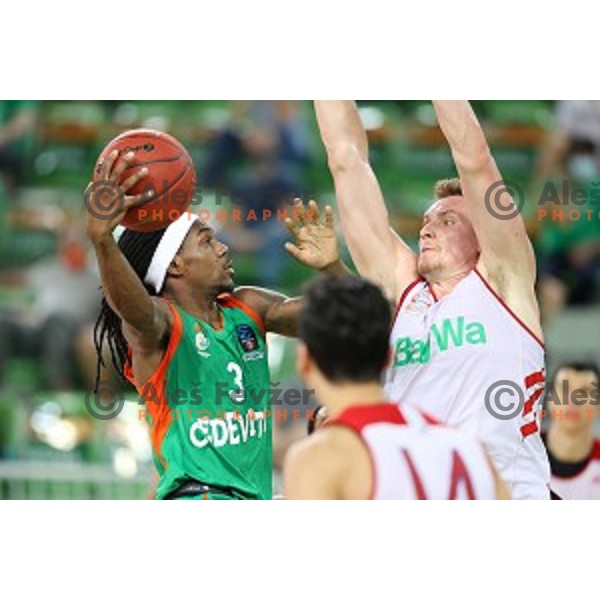 Kendrick Perry in action during friendly basketball match between Cedevita Olimpija and Bayern in SRC Stozice, Ljubljana, Slovenia on September 9, 2020