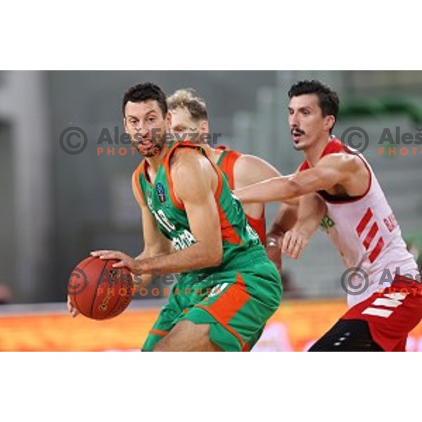 Roko Leni Ukic in action during friendly basketball match between Cedevita Olimpija and Bayern in SRC Stozice, Ljubljana, Slovenia on September 9, 2020