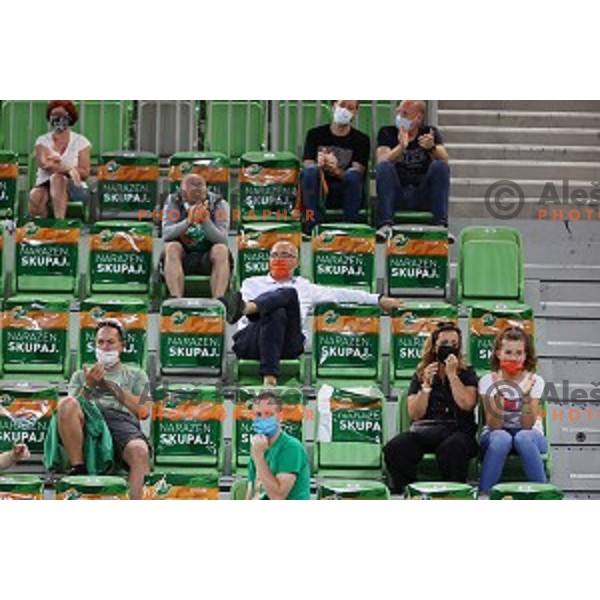 In action during friendly basketball match between Cedevita Olimpija and Bayern in SRC Stozice, Ljubljana, Slovenia on September 9, 2020