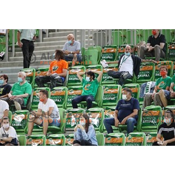 In action during friendly basketball match between Cedevita Olimpija and Bayern in SRC Stozice, Ljubljana, Slovenia on September 9, 2020