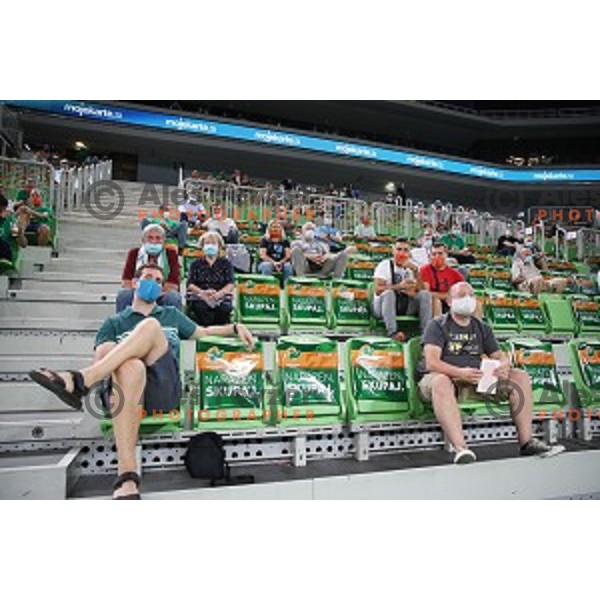 In action during friendly basketball match between Cedevita Olimpija and Bayern in SRC Stozice, Ljubljana, Slovenia on September 9, 2020