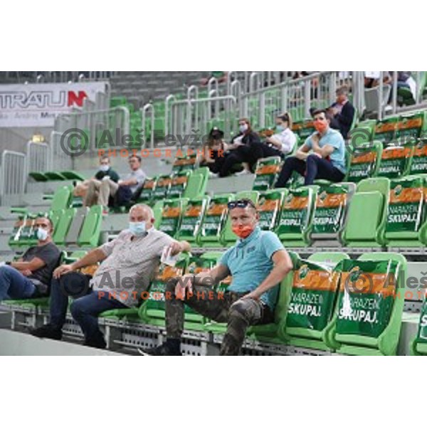 In action during friendly basketball match between Cedevita Olimpija and Bayern in SRC Stozice, Ljubljana, Slovenia on September 9, 2020