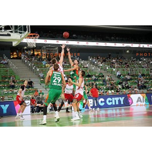 Roko Leni Ukic in action during friendly basketball match between Cedevita Olimpija and Bayern in SRC Stozice, Ljubljana, Slovenia on September 9, 2020
