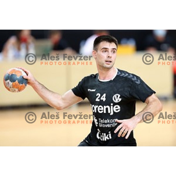 Action during NLB league handball match between Slovan and Gorenje in Kodeljevo Hall, Ljubljana, Slovenia on September 11, 2020