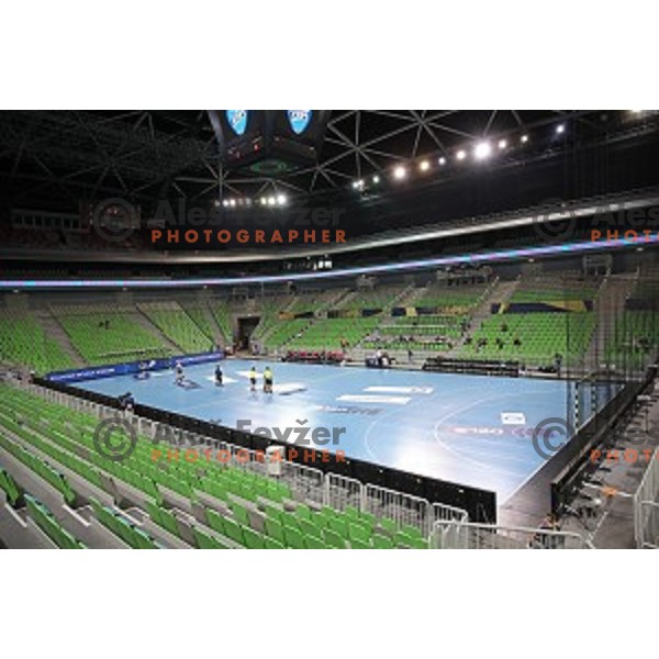 in action during EHF Women\'s Champions League handball match between Krim Mercator and Vipers Kristiansand in SRC Stozice, ljubljana, Slovenia on September 12, 2020