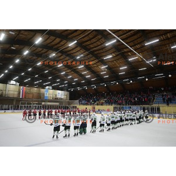 In action during ice-hockey match between SZ Olimpija and Acroni Jesenice in Bled Ice Hall, Slovenia on September 12, 2020