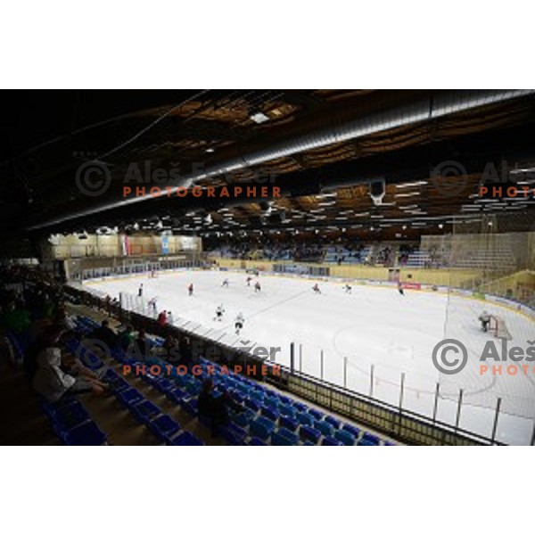 In action during ice-hockey match between SZ Olimpija and Acroni Jesenice in Bled Ice Hall, Slovenia on September 12, 2020