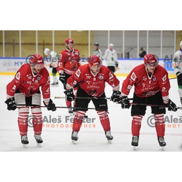 In action during ice-hockey match between SZ Olimpija and Acroni Jesenice in Bled Ice Hall, Slovenia on September 12, 2020