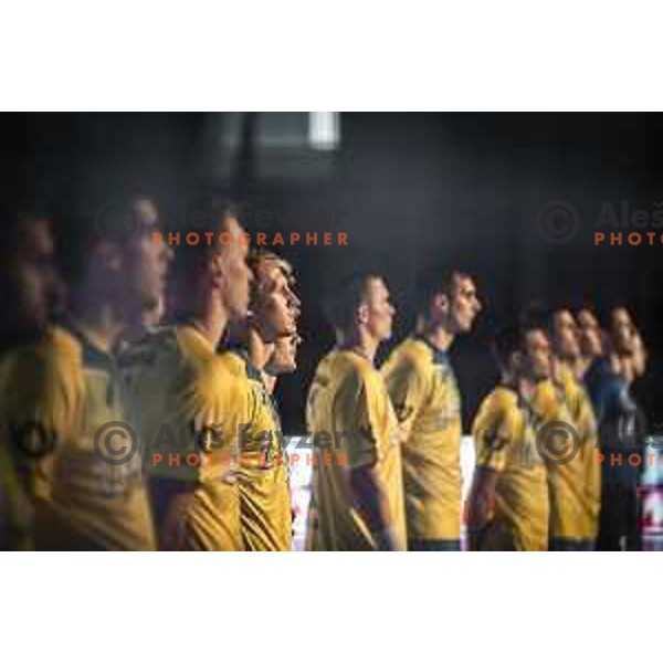in action during EHF Champions League handball match between Celje Pivovarna Lasko and Aalborg in Arena Zlatorog, Celje, Slovenia on September 16, 2020