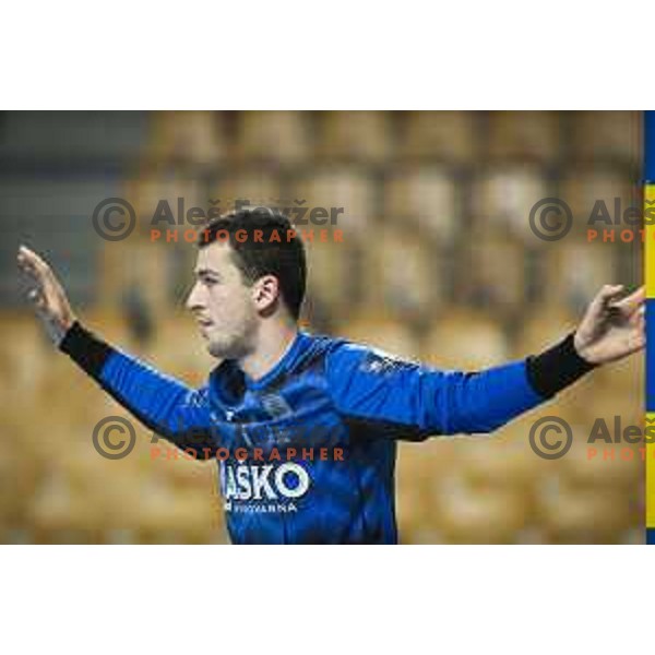 Filip Ivic in action during EHF Champions League handball match between Celje Pivovarna Lasko and Aalborg in Arena Zlatorog, Celje, Slovenia on September 16, 2020