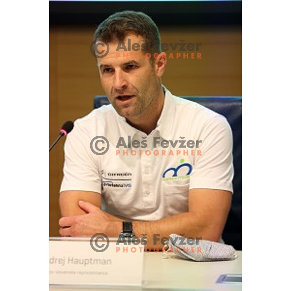 Andrej Hauptman during Slovenia Cycling team press conference in Ljubljana on September 22, 2020