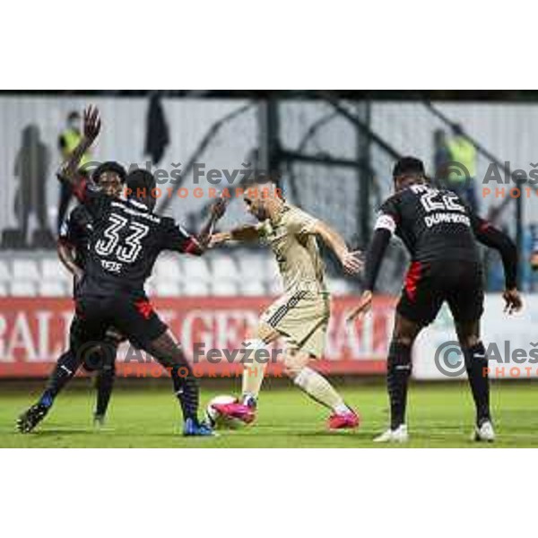 Nino Kouter in action during UEFA Europe League qualifier football match between Mura and PSV Eindhoven in Fazanerija, Murska Sobota, Slovenia on September 23, 2020