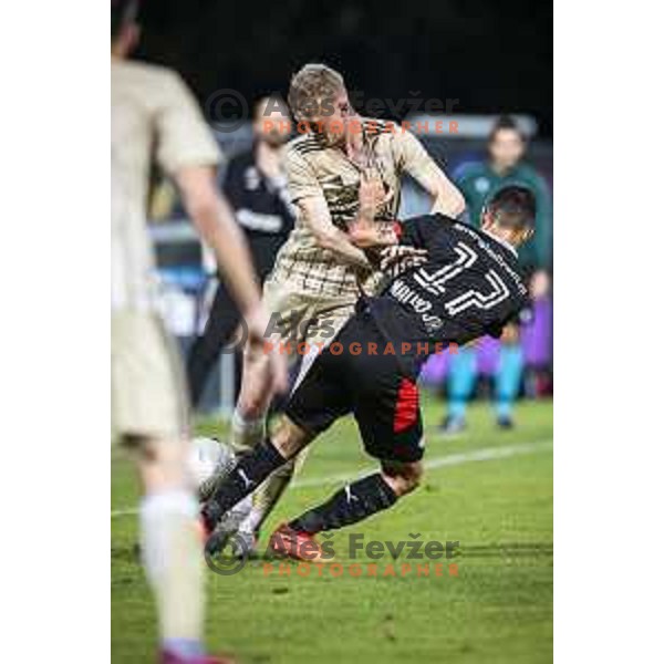 Zan Karnicnik in action during UEFA Europe League qualifier football match between Mura and PSV Eindhoven in Fazanerija, Murska Sobota, Slovenia on September 23, 2020
