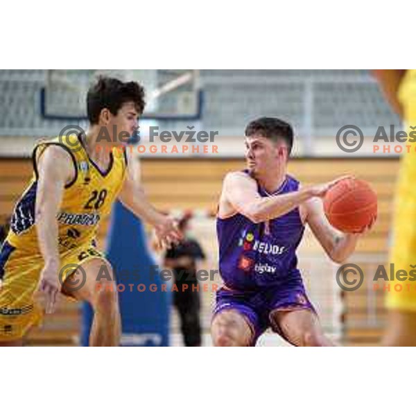 Aljaz Bratec during 1.SKL basketball match between Koper Primorska and Helios Suns in Bonifika Arena, Koper on September 27, 2020