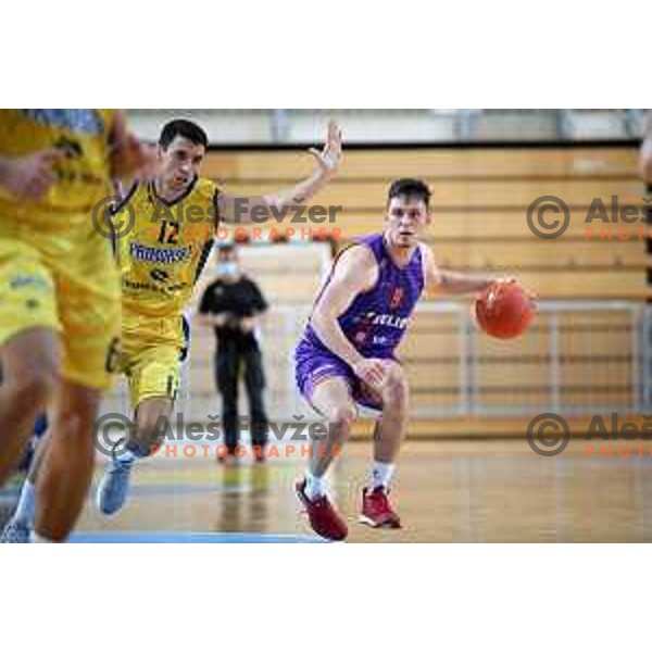 Aljaz Bratec during 1.SKL basketball match between Koper Primorska and Helios Suns in Bonifika Arena, Koper on September 27, 2020