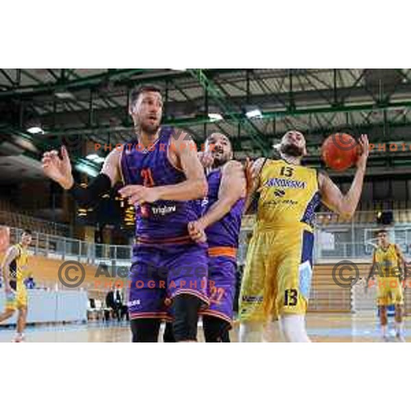 Blaz Mahkovic during 1.SKL basketball match between Koper Primorska and Helios Suns in Bonifika Arena, Koper on September 27, 2020