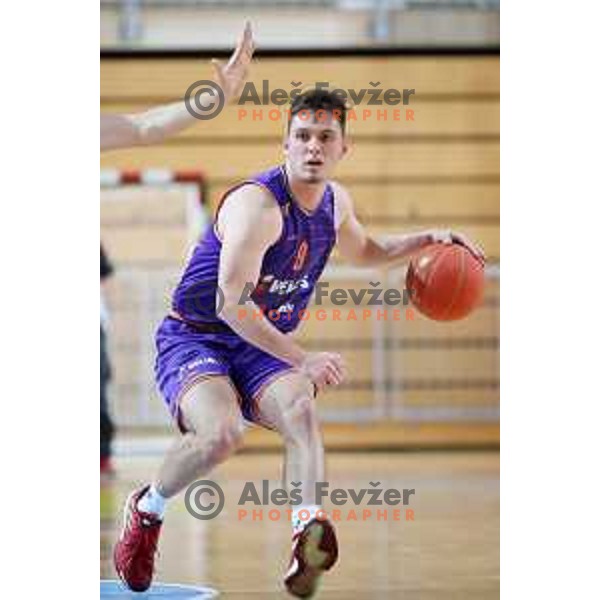 Aljaz Bratec during 1.SKL basketball match between Koper Primorska and Helios Suns in Bonifika Arena, Koper on September 27, 2020