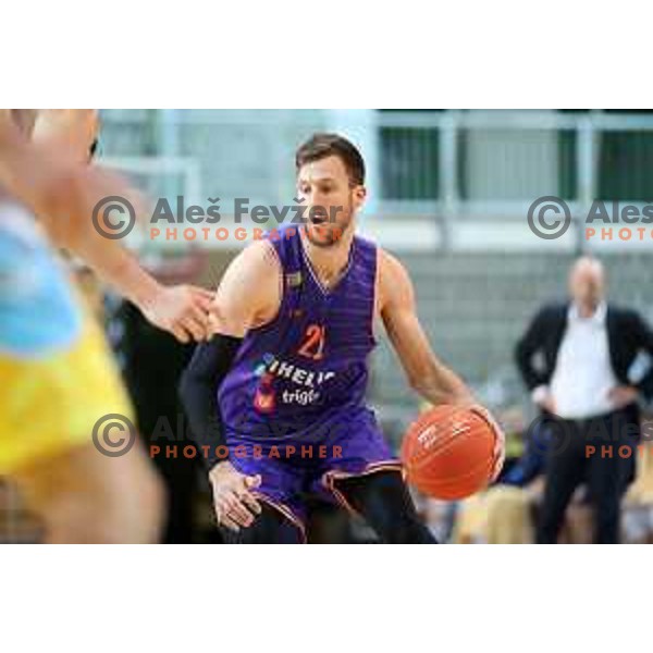 Blaz Mahkovic during 1.SKL basketball match between Koper Primorska and Helios Suns in Bonifika Arena, Koper on September 27, 2020