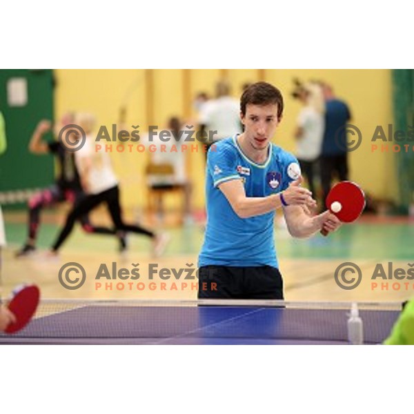 Luka Trtnik during Day of Sports with members of Slovenia Paraolympic team in Zalec sports hall on September 28, 2020