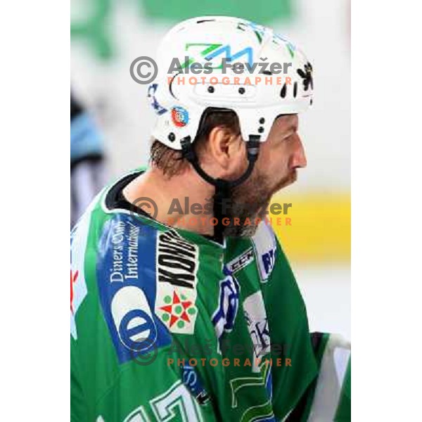 Nik Zupancic celebrates goal at ice-hockey game ZM Olimpija-Red Bulls Salzburg in fourth game of the Final of EBEL league, played in Ljubljana, Slovenia 20.3.2008 