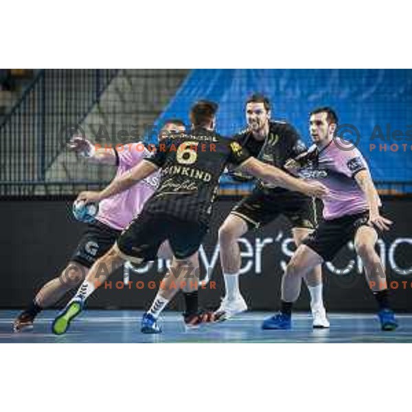 in action during EHF Champions League handball match between Celje Pivovarna Lasko and Kiel in Arena Zlatorog, Celje, Slovenia on October 1, 2020