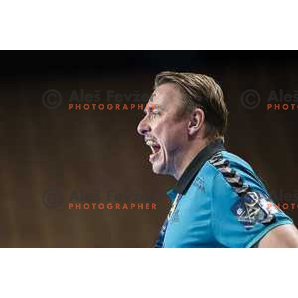 Filip Jicha, head coach of Kiel in action during EHF Champions League handball match between Celje Pivovarna Lasko and Kiel in Arena Zlatorog, Celje, Slovenia on October 1, 2020