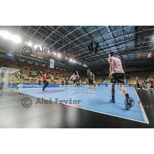 in action during EHF Champions League handball match between Celje Pivovarna Lasko and Kiel in Arena Zlatorog, Celje, Slovenia on October 1, 2020