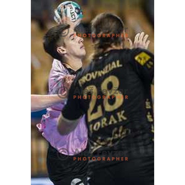 in action during EHF Champions League handball match between Celje Pivovarna Lasko and Kiel in Arena Zlatorog, Celje, Slovenia on October 1, 2020