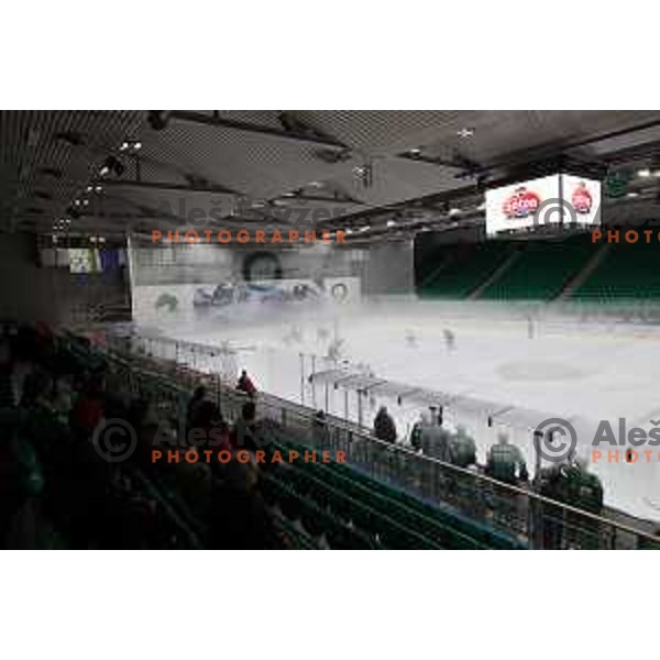 in action during Alps League ice-hockey match between SZ Olimpija and SIJ Acroni Jesenice in Ljubljana, Slovenia on October 3, 2020