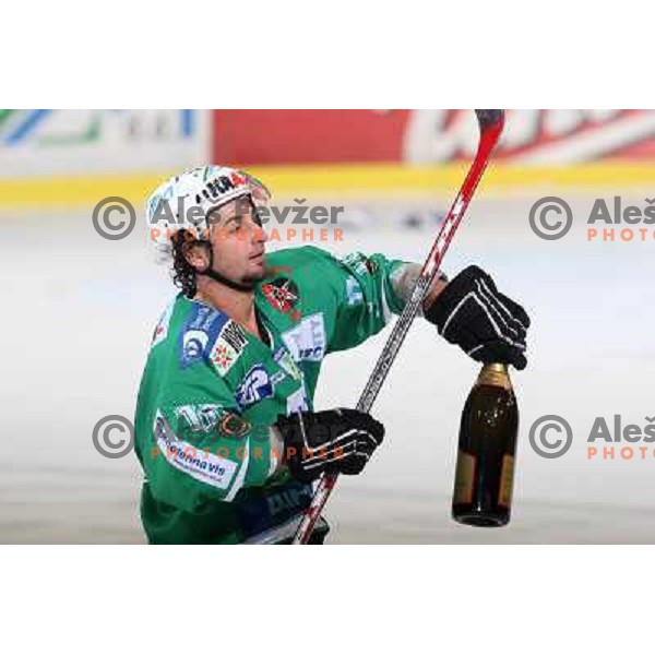 Brendan Yarema after ice-hockey game ZM Olimpija-Red Bulls Salzburg in fourth game of the Final of EBEL league, played in Ljubljana, Slovenia 20.3.2008. ZM Olimpija won the game 4:3 and leads series 3:1. Photo by Ales Fevzer 