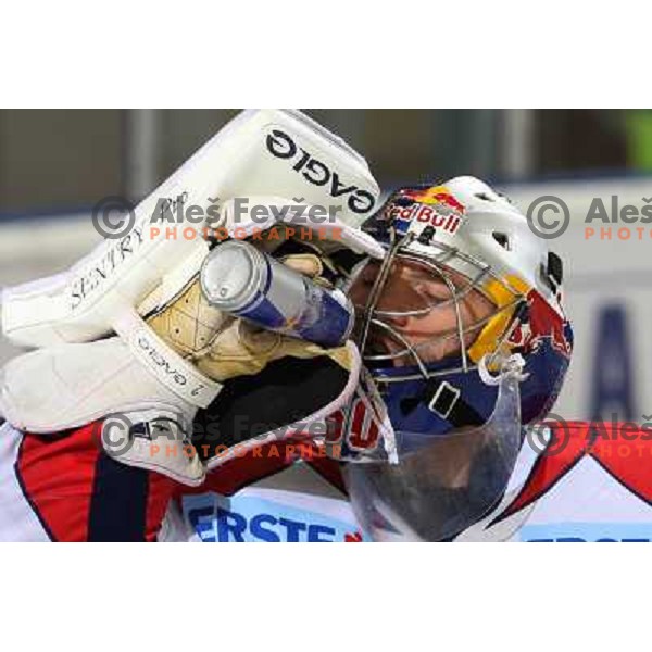 Reinhard Divis drinks at ice-hockey game ZM Olimpija-Red Bulls Salzburg in the Final of EBEL league, played in Ljubljana, Slovenia 20.3.2008. ZM Olimpija won the game 4:3 and leads series 3:1. Photo by Ales Fevzer 