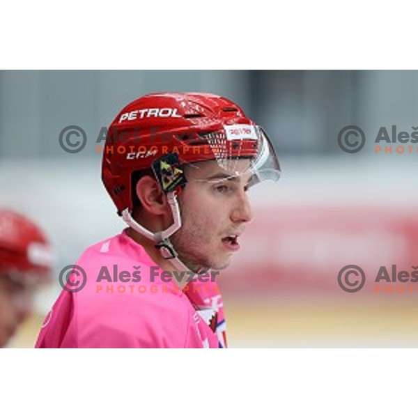 during Alps league ice-hockey match between Acroni Jesenice and SZ Olimpija in Podmezakla Hall, Jesenice, Slovenia on October 8, 2020