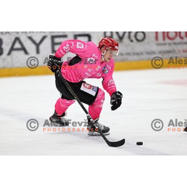 Jaka Sodja during Alps league ice-hockey match between Acroni Jesenice and SZ Olimpija in Podmezakla Hall, Jesenice, Slovenia on October 8, 2020
