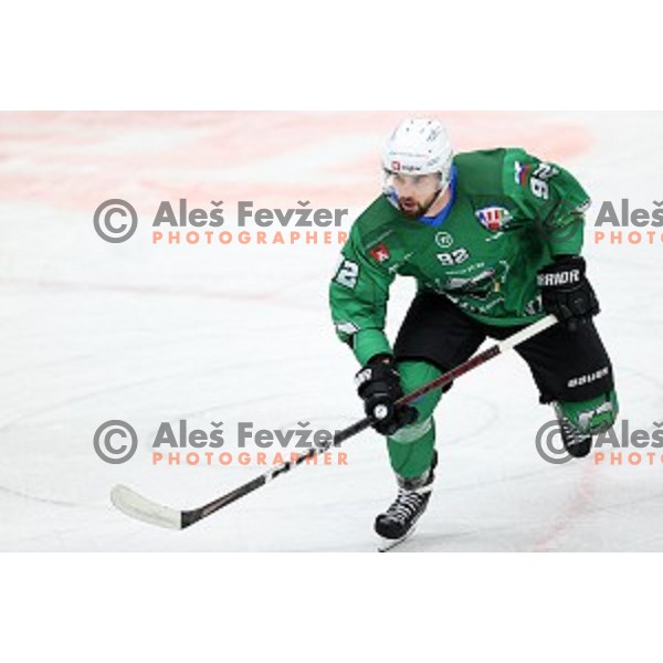Aleksander Magovac during Alps league ice-hockey match between Acroni Jesenice and SZ Olimpija in Podmezakla Hall, Jesenice, Slovenia on October 8, 2020
