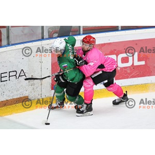 Nik Simsic during Alps league ice-hockey match between Acroni Jesenice and SZ Olimpija in Podmezakla Hall, Jesenice, Slovenia on October 8, 2020